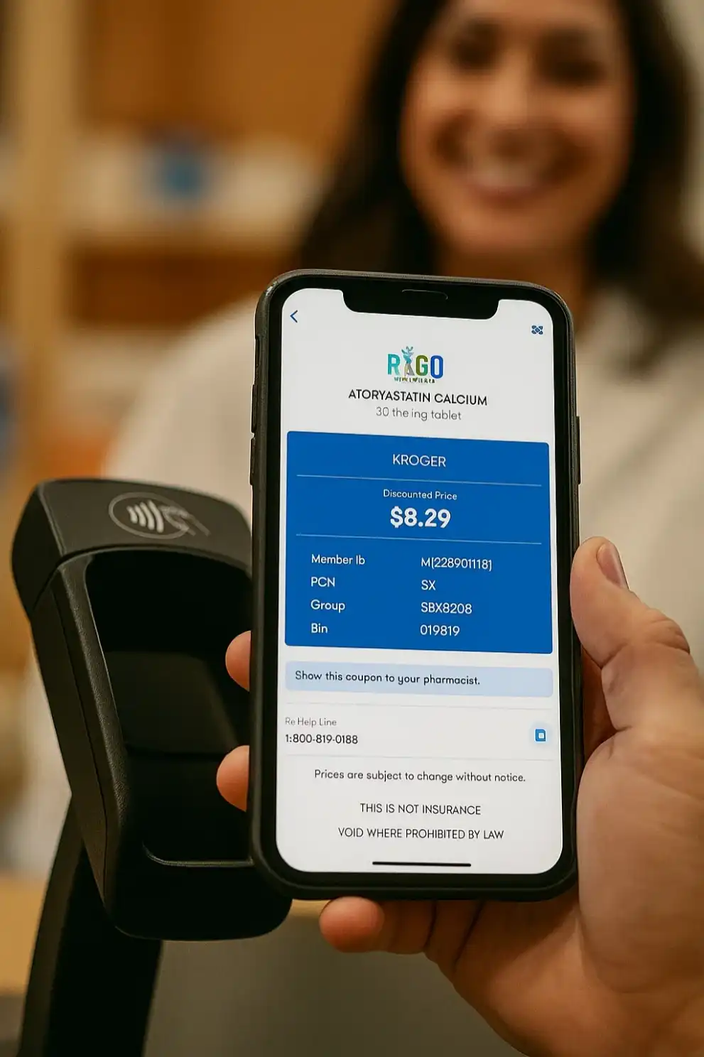 Affiliate showing RxGo card